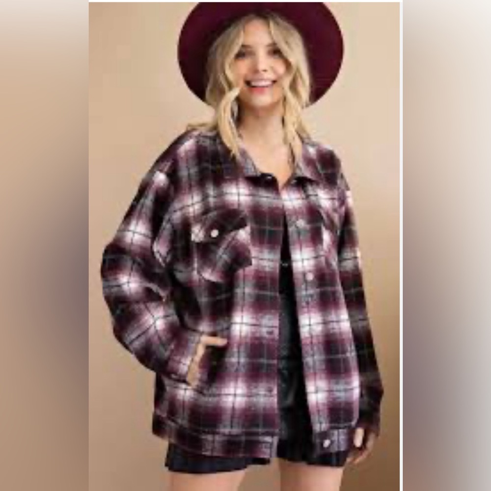 Plaid shacket 3XL by  143 Story